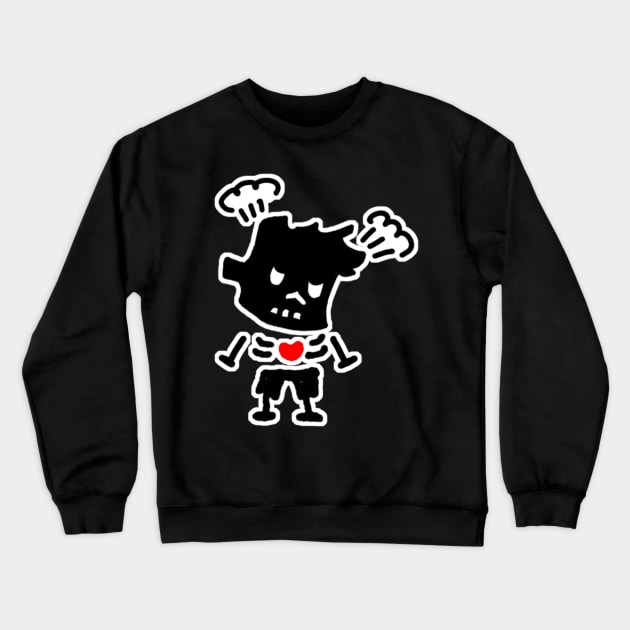 angry zombie boy Crewneck Sweatshirt by COOLKJS0